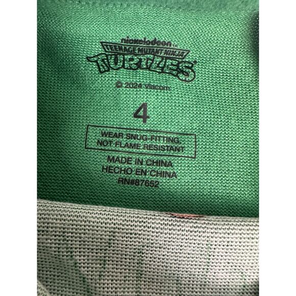 Ninja Turtles Christmas Winter Long Sleeve Pants Pajama Set Size 4 NEW with Tags - Picture 5 of 5